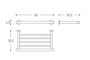 ESTANTE TOALLERO ARCHITECT DUAL COSMIC